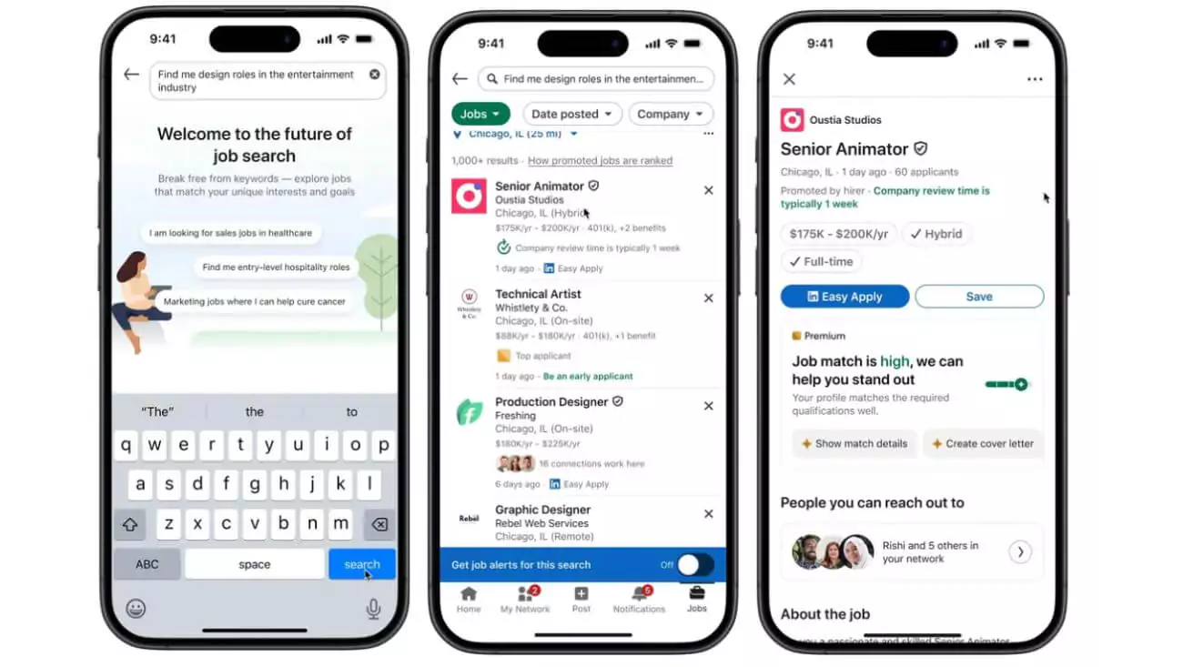 LinkedIn AI job search tool for dream roles