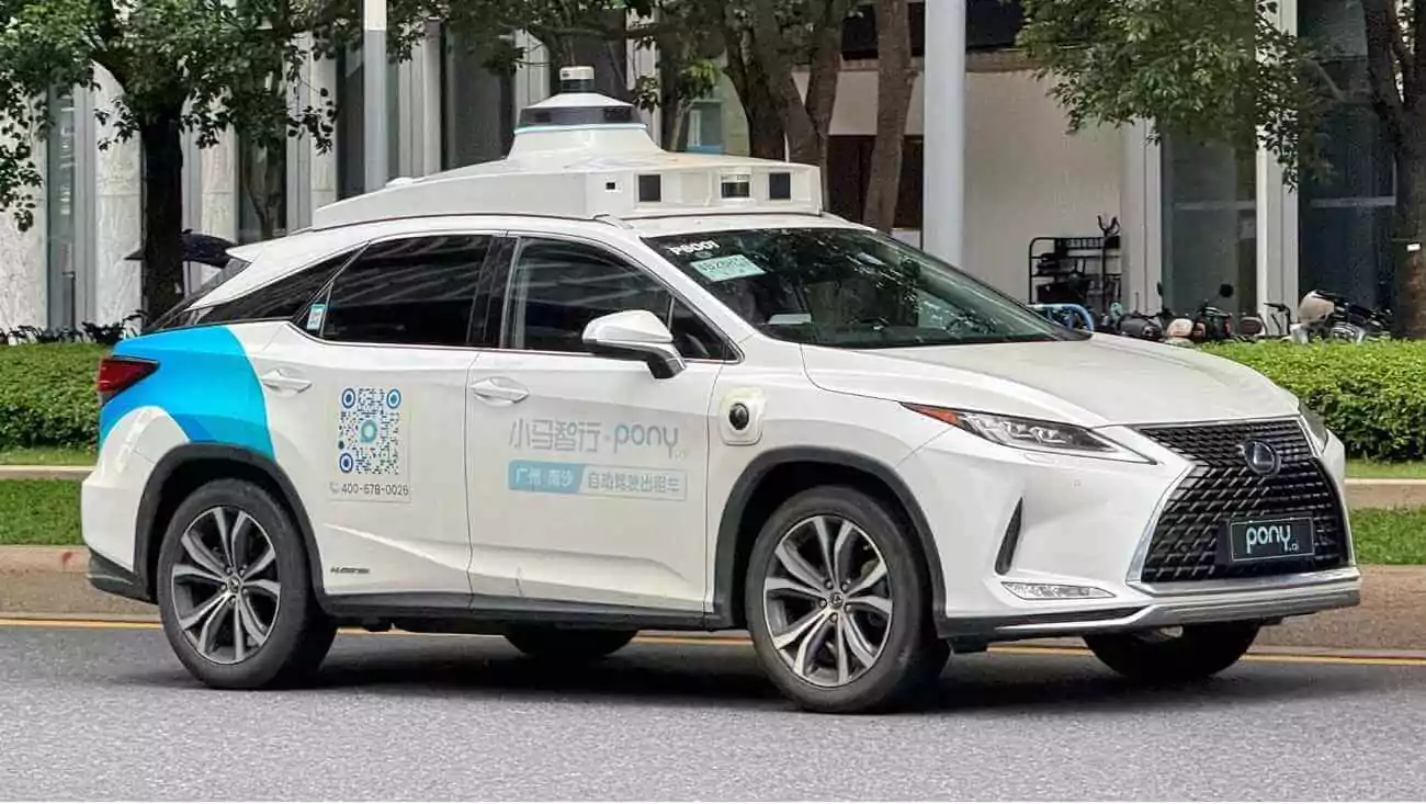 Pony.ai robotaxi fire incident no injuries stock drops