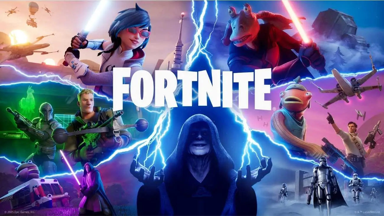 Dramatic image showing the Fortnite logo with an Apple App Store “banned” symbol over it, illustrating the ongoing Fortnite iOS ban.